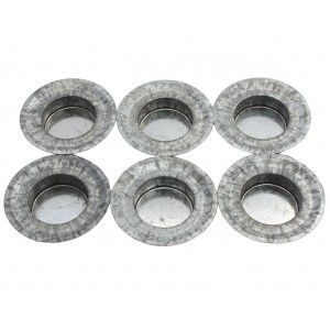 Tea Light Candle Holder Metal Lid Inserts for Regular Mouth Mason, Ball, Canning Jars, 6 Pack   